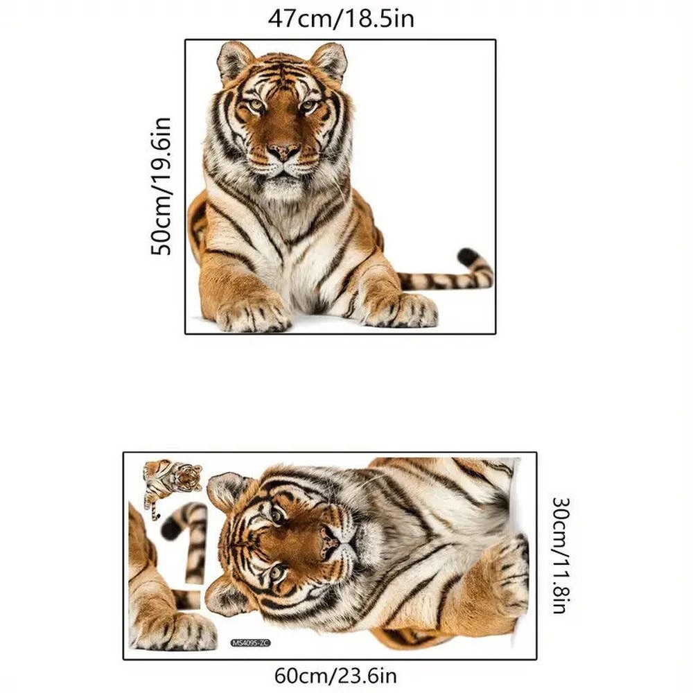 Realistic Tiger 3D Wall Decal 18.5" x 19.6" NEW! Home & Garden:Home Décor:Decals, Stickers & Vinyl Art Style Your Walls